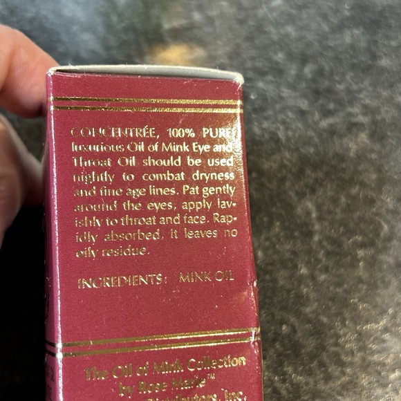 Vintage Rose Marie Oil Of Mink 100% Pure 1 oz Eye & Throat Oil Concentree - Picture 3 of 9